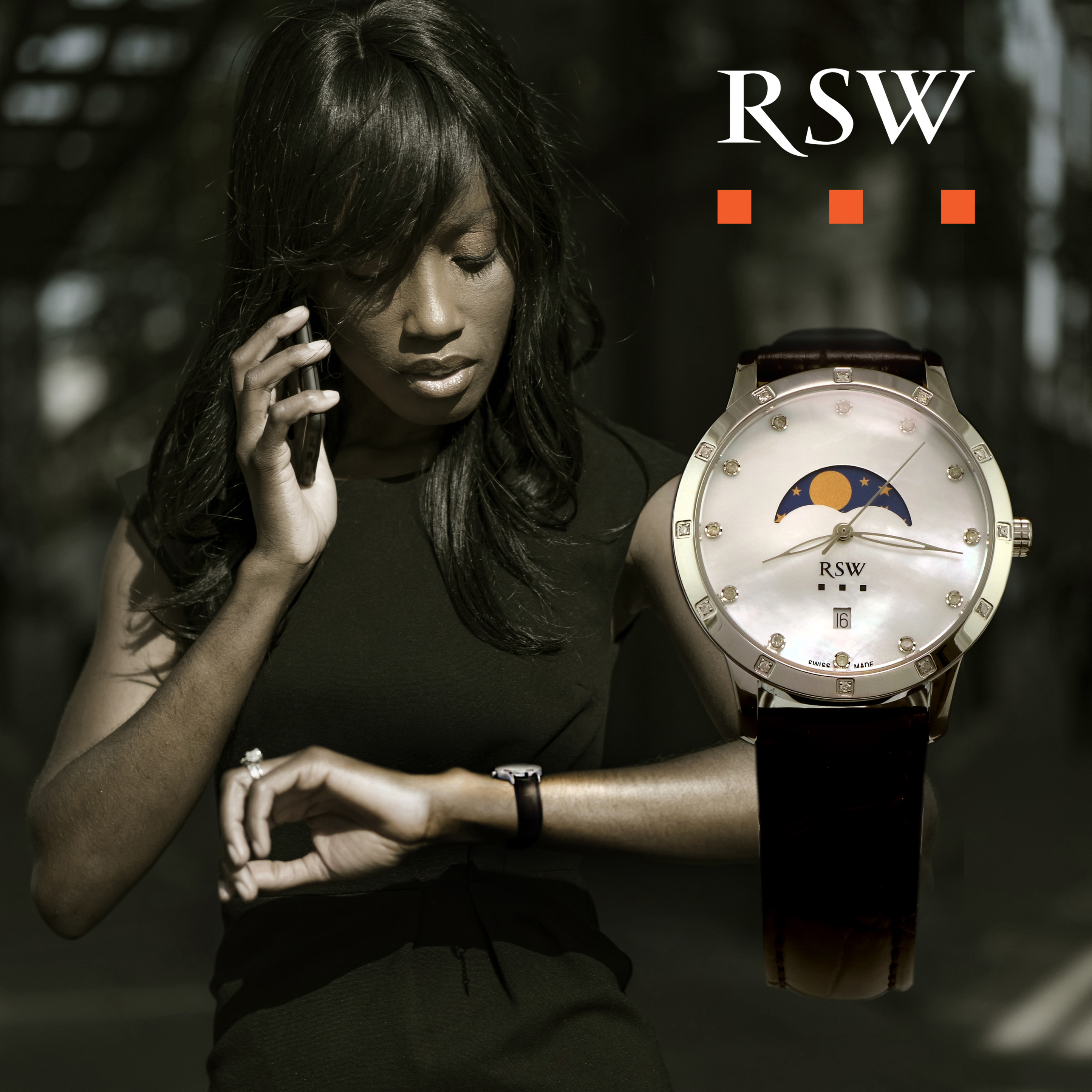 Businesswoman using smartphone and checking the time in the city RSW A3 scaled